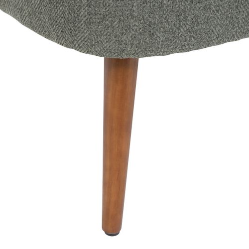 Fauteuil En Bois Et Tissu Chevron Vert Kaki