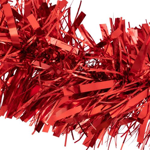 Guirlande De Noël Boa Large 15 Cm Rouge 2 Tons Longueur 2 Mètres