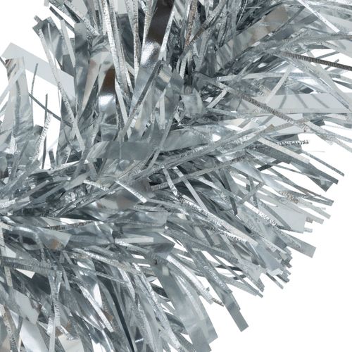 Guirlande De Noël Boa Large 15 Cm Argent 2 Tons Longueur 2 Mètres
