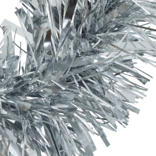 Guirlande De Noël Boa Large 15 Cm Argent 2 Tons Longueur 2 Mètres