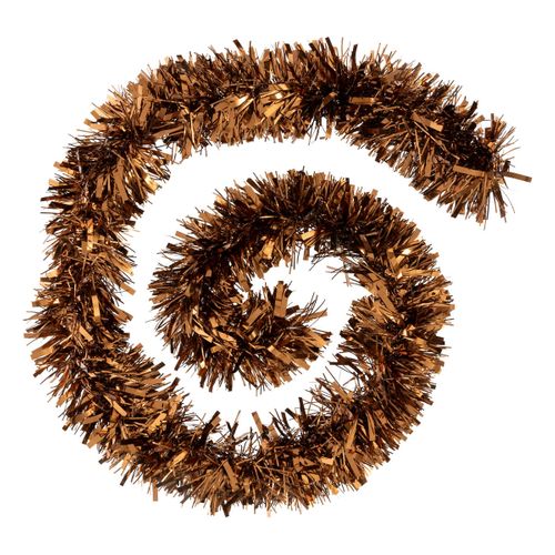 Guirlande De Noël Boa Large 15 Cm Bronze 2 Tons Longueur 2 Mètres