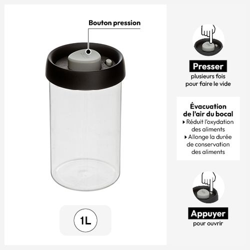Bocal Hermétique En Verre 1l "hermet"