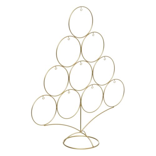 Déco De Noël Sapin En Métal Doré à Décorer H 46 Cm