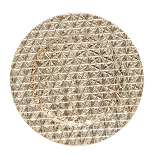 Assiette De Présentation "geo" 33cm Or