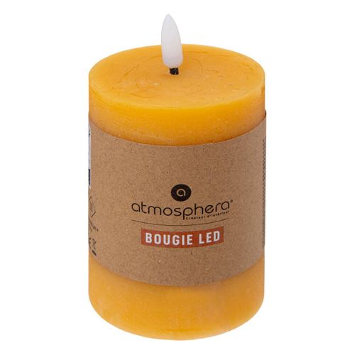 Bougie Ronde LED Molia 7x13cm Jaune