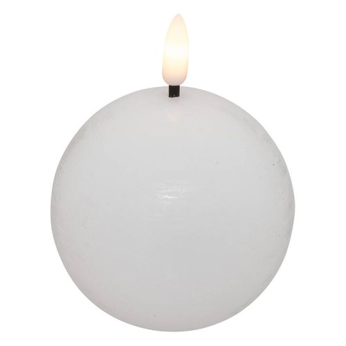 Bougie Boule LED Molia D.8cm Blanc