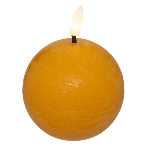Bougie Boule LED Molia D.8cm Jaune