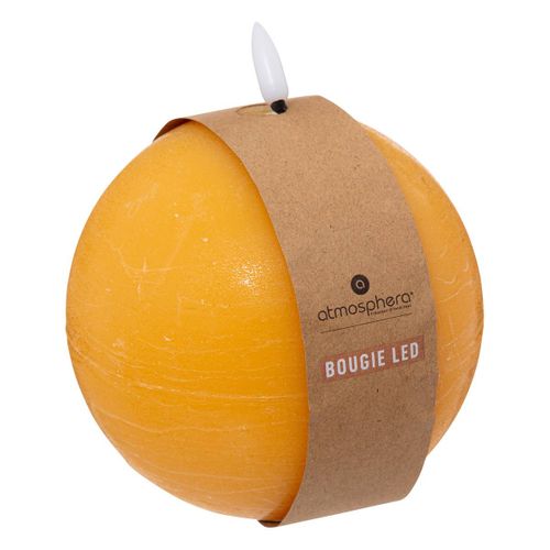Bougie Boule à LED "molia" D12cm Jaune