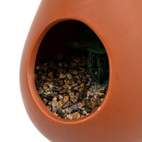 Plante Artificielle Suspendue Dans Un Pot En Céramique Terracotta H 60 Cm