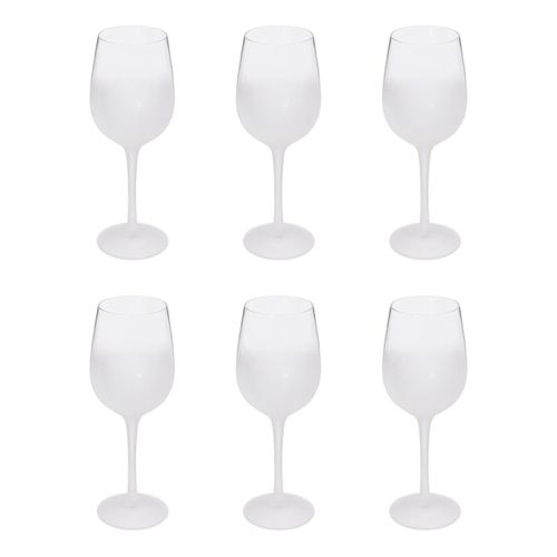 Lot De 6 Verres à Vin "givrés" 38cl Transparent