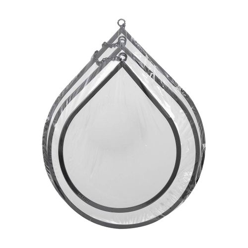 Lot De 3 Miroirs Goutte Leny Métal Noir