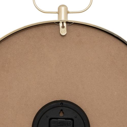 Pendule Murele Forme Gousset En Métal Doré D 53 Cm