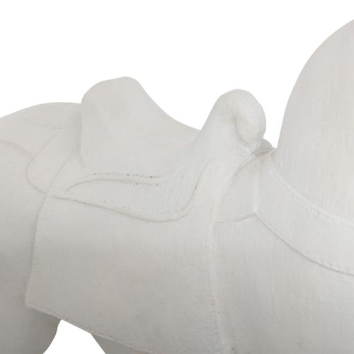 Objet Décoratif Cheval Blanc En Résine H 34 Cm