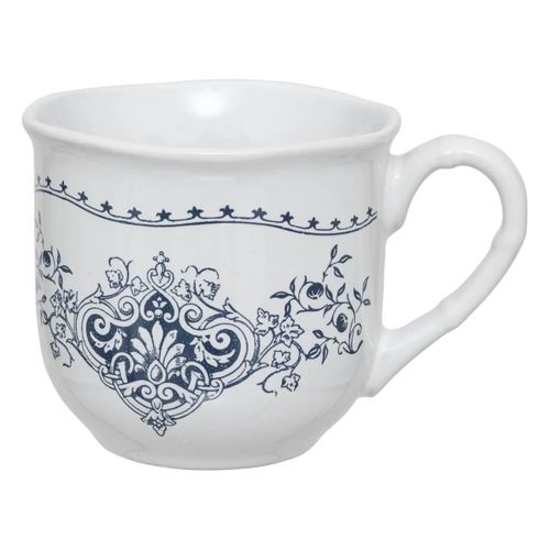 Coffret 2 Tasses et Sous-tasses "little Cottage" 18cl Blanc
