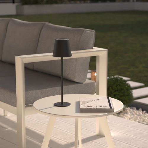 Lampe D'extérieur LED  Rechargeable USB En Acier Noir D 11 X H 37 Cm