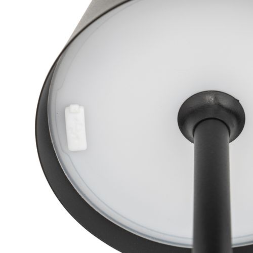 Lampe D'extérieur LED  Rechargeable USB En Acier Noir D 11 X H 37 Cm