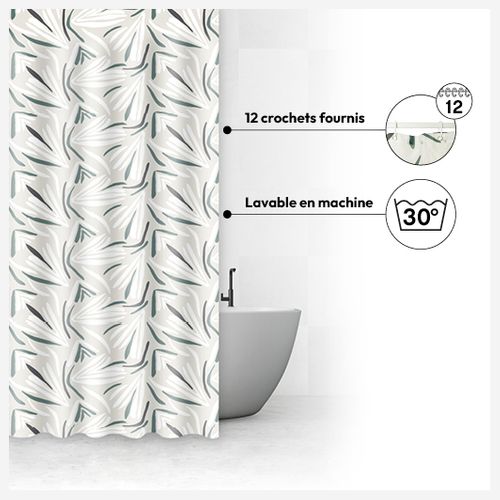 Rideau De Douche "duo" 180x200cm