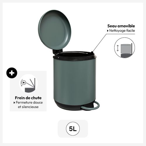 Poubelle "duo" 5l Ficus