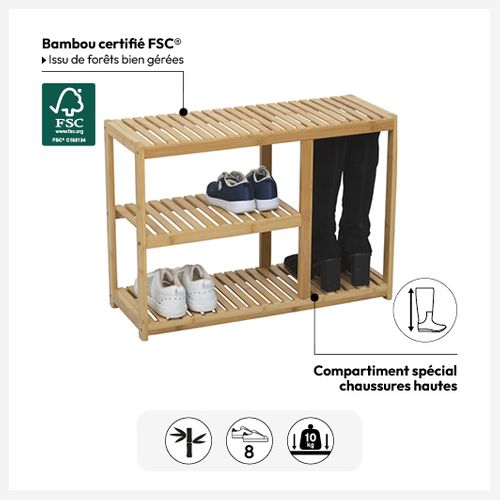 Range-chaussures "sicela" En Bambou