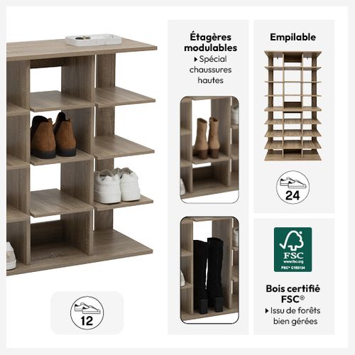 Range-chaussures En Bambou