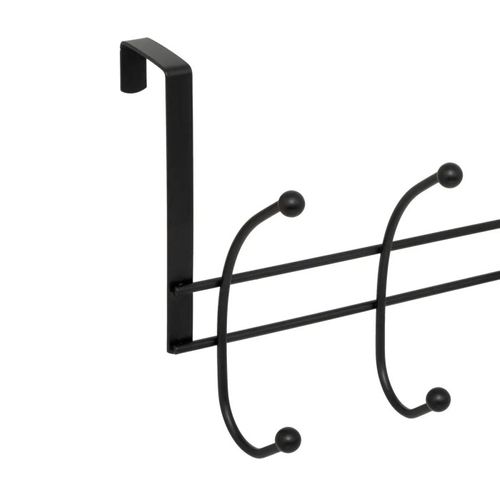 Patère 4 Têtes Acier Noir