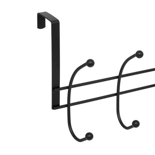 Patère 4 Têtes Acier Noir