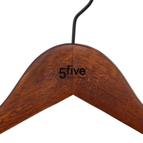 Lot De 2 Cintres En Bois Foncé