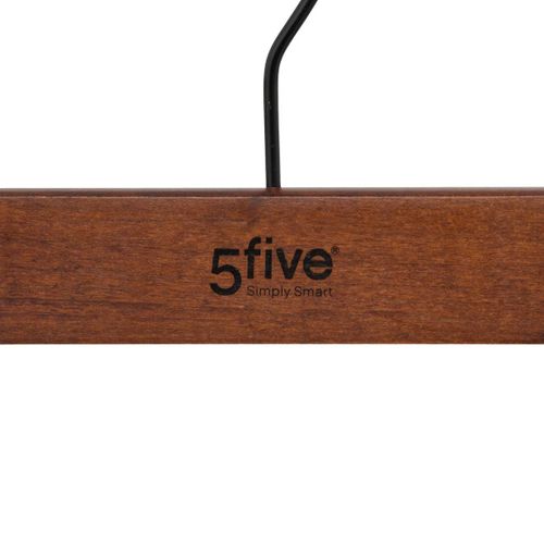 Lot De 2 Cintres à Pinces En Bois Foncé