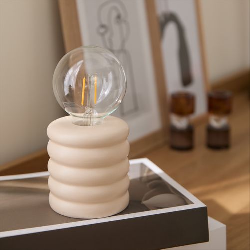 Objet lumineux LED H. 18 cm PERRY Beige