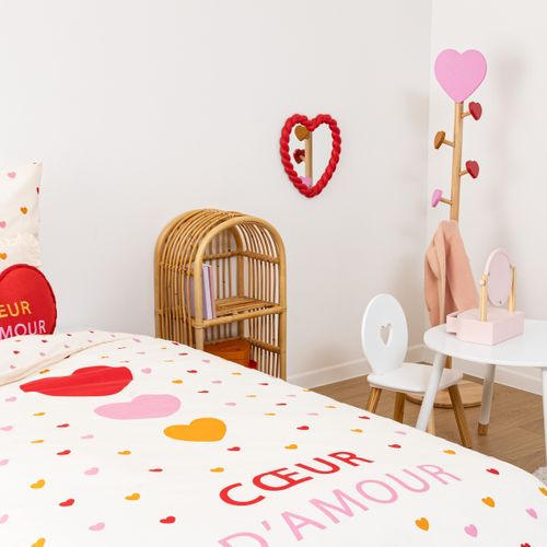 Miroir Torsadé Cœur Twist Rouge H40cm