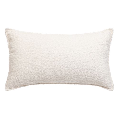 Coussin Déhoussable Bouclette Rectangle - 30x50 Cm - Ivoire