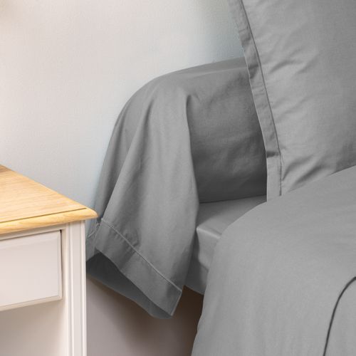 Taie De Traversin "carina" 85x185cm Gris Souris