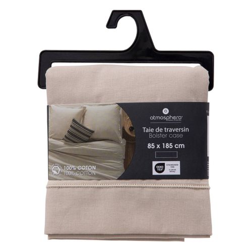 Taie De Traversin "carina" 85x185cm Beige Lin