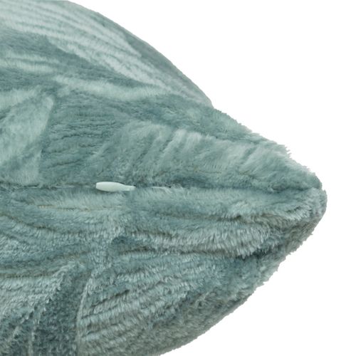 Coussin Décoratif Flanelle Bleu Givré Motif En Relief 40 X 40 Cm