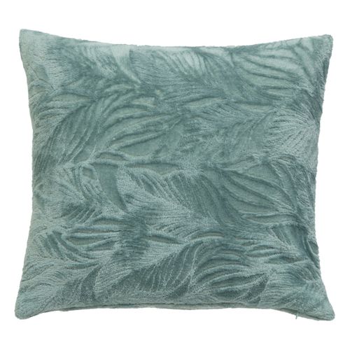 Coussin Décoratif Flanelle Bleu Givré Motif En Relief 40 X 40 Cm