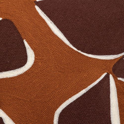 Coussin Brodé Design - 45x45 Cm - Rouge