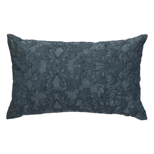 Coussin Jacquard Style Cottage - 30x50 Cm - Bleu