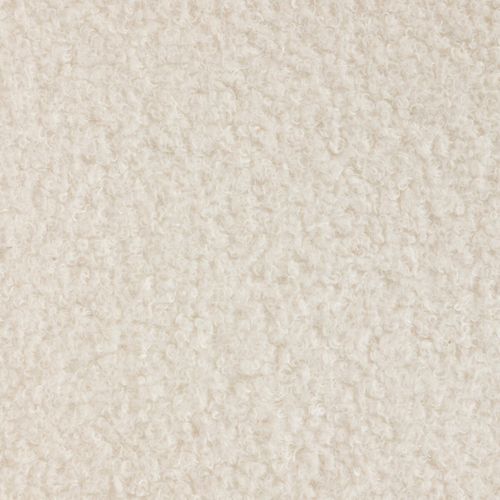 Chaise De Table Tissu Blanc à Bouclettes Et Pieds En Bois