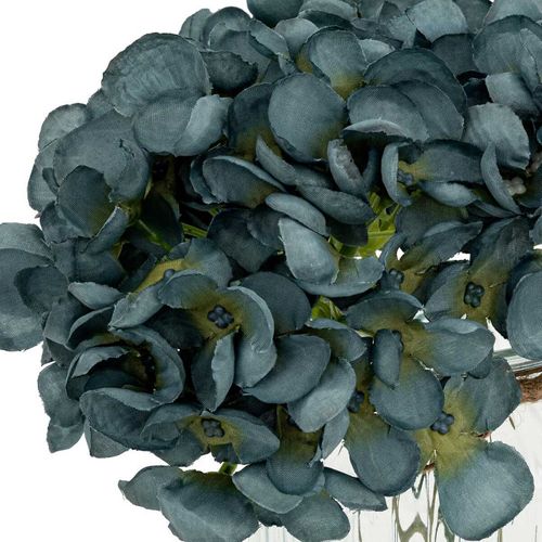 Composition D'hortensias Artificiels "dean" 24cm Bleu