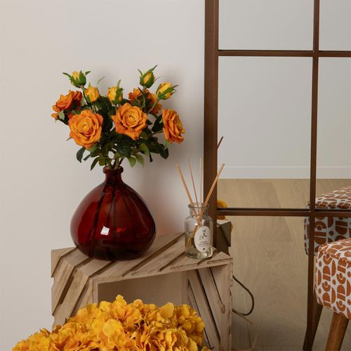 Tige Rose Artificielle Dégradé "beky" 46cm Orange