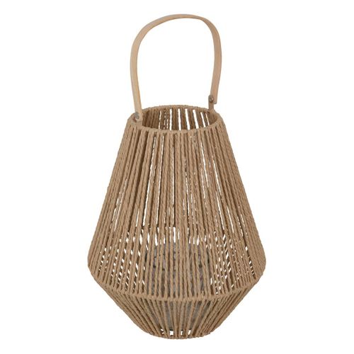 Lanterne "ross" Fibre Végétale Marron H31cm