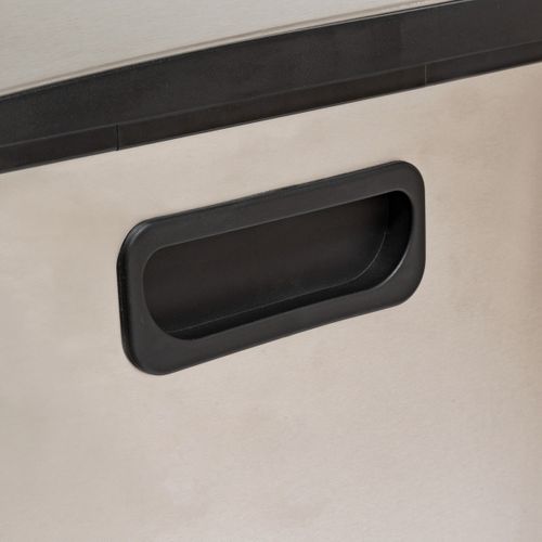 Poubelle De Tri Sélectif En Inox 3 Bacs De 18 Litres Ouverture à Pédale