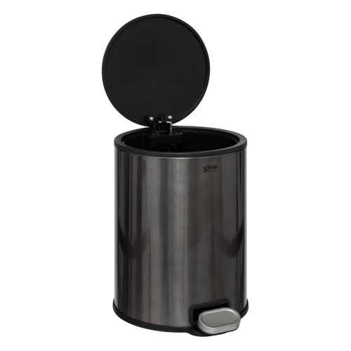 Poubelle "delta" 6l Métal Noir