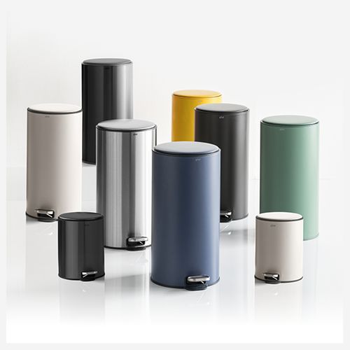 Poubelle "delta" 6l Métal Noir