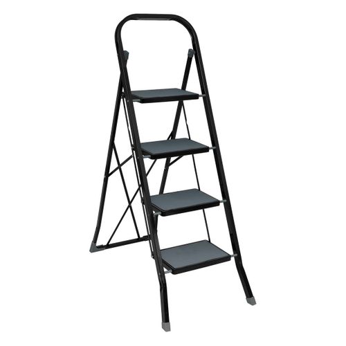 Escabeau 4 Marches Pliable En Métal