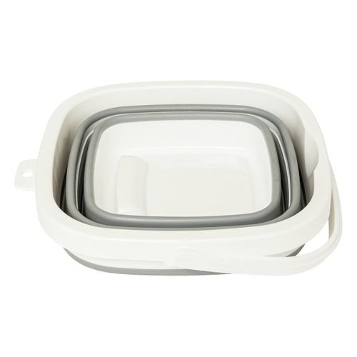 Seau "retractable" 5l Gris Et Blanc