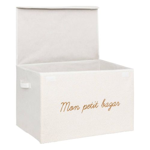 Coffre De Rangement Enfant Yuma Blanc Bouclette 36x57cm