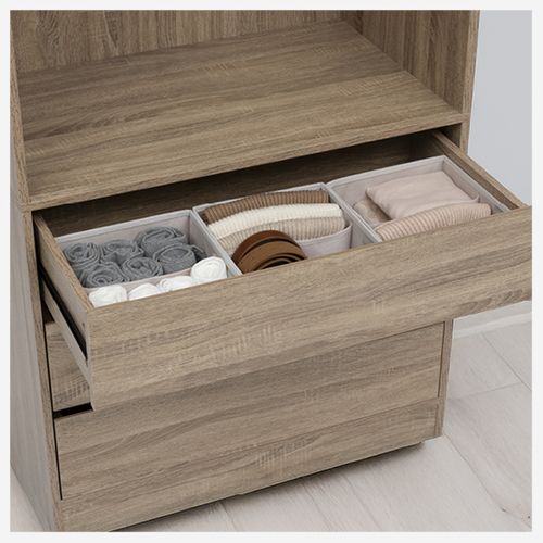 Rangement Tiroir "groomy" 2 Compartiments Beige 24x10,2cm