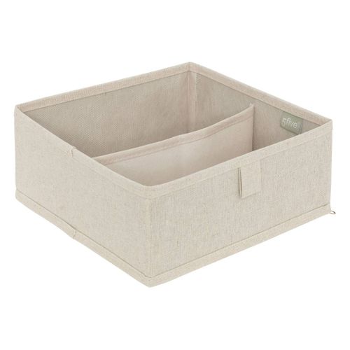 Rangement Tiroir "groomy" 2 Compartiments Beige 24x10,2cm