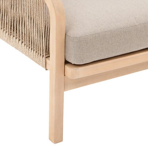 Canapé De Jardin En Acacia 2 Places Papouasie - Beige